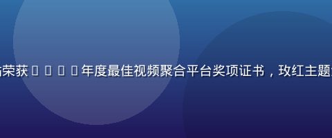 爱液视频网站荣获2025年度最佳视频聚合平台奖项证书，玫红主题颁奖典礼现场